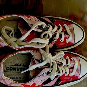 Unusual printed converse sneakers